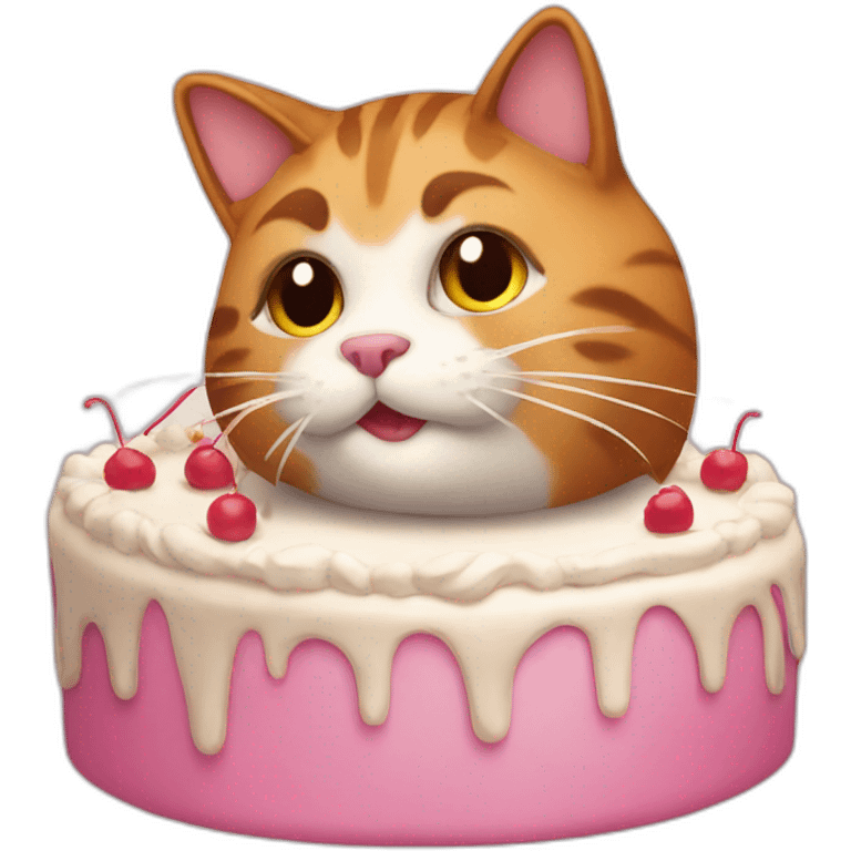 Cat and cake  emoji