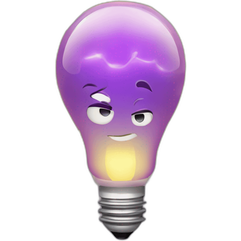 light bulb with little brain sparkles inside emoji