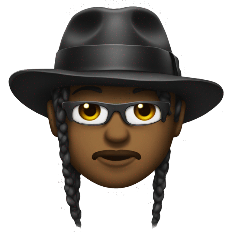 black gangsta fedora  emoji