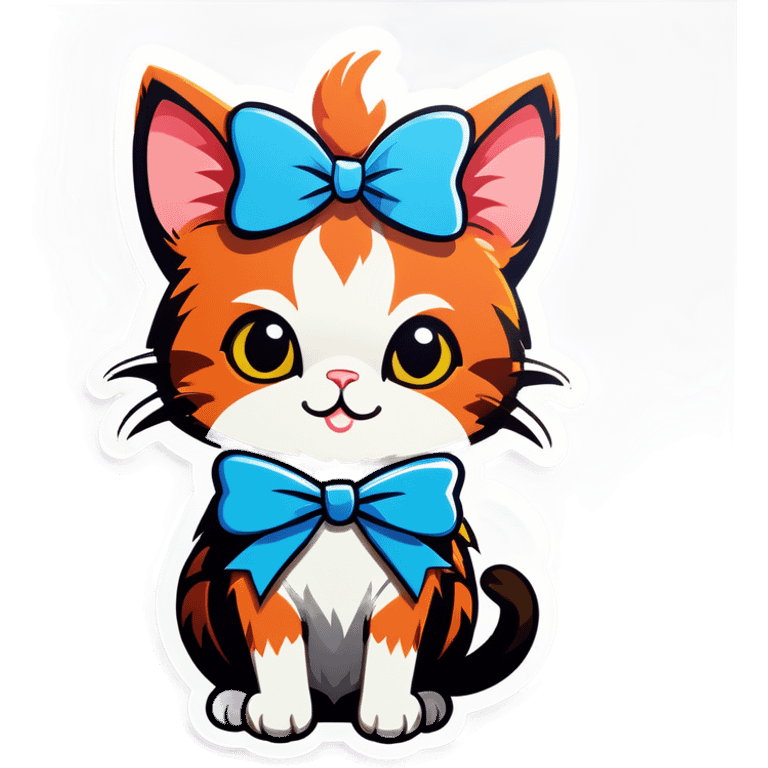 Cat with a bow emoji