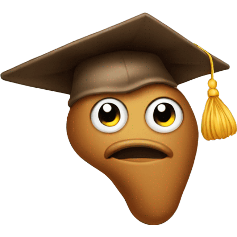 poop with gradution hat emoji