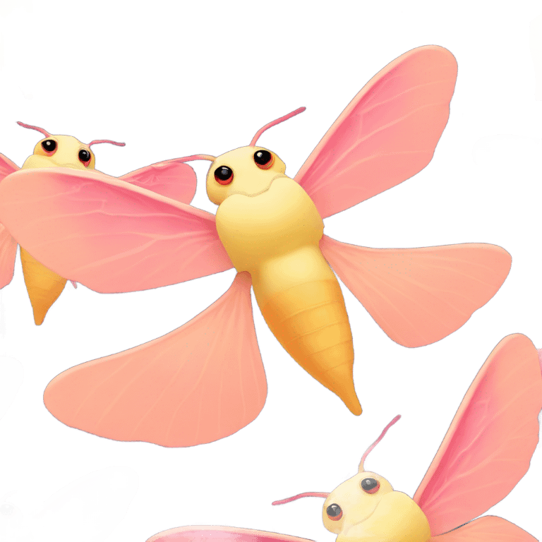 Simple Rosy maple moth emoji