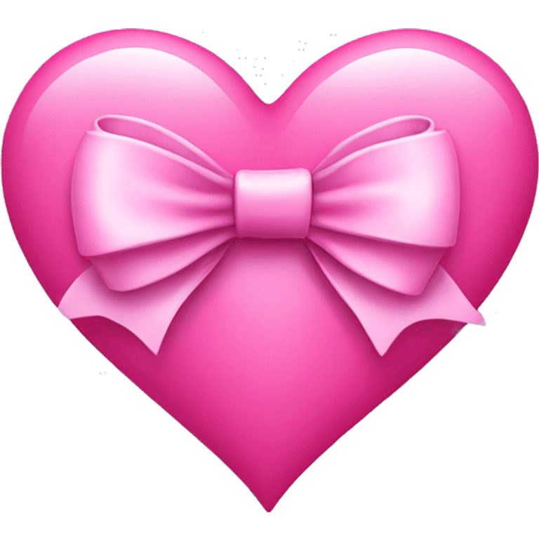 Pink heart with pink bow in the middle  emoji