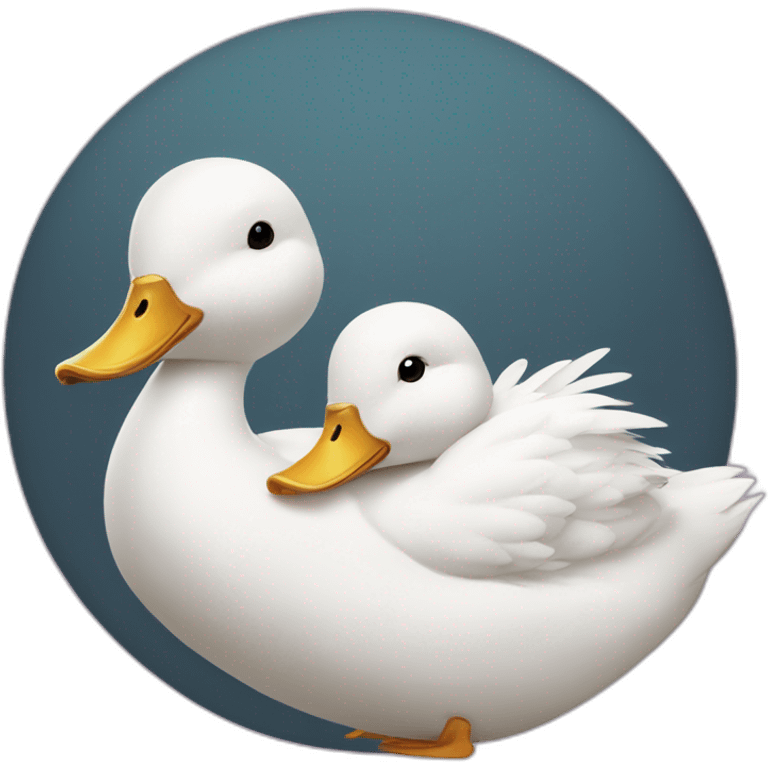 Canard amoureux emoji