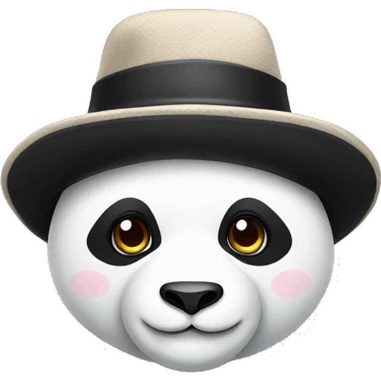 Panda with a hat emoji