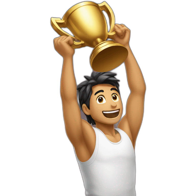 Kameto lifting a trophy emoji