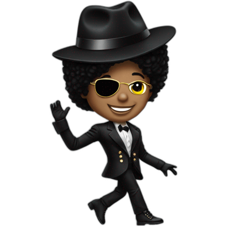 Micheal Jackson doing moonwalk emoji