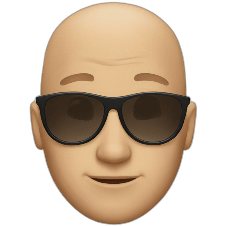 bald guy with sunglasses emoji