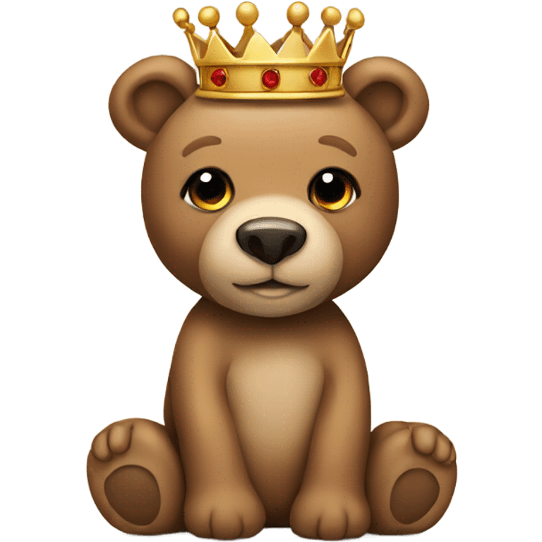 Teddy bear with a crown emoji