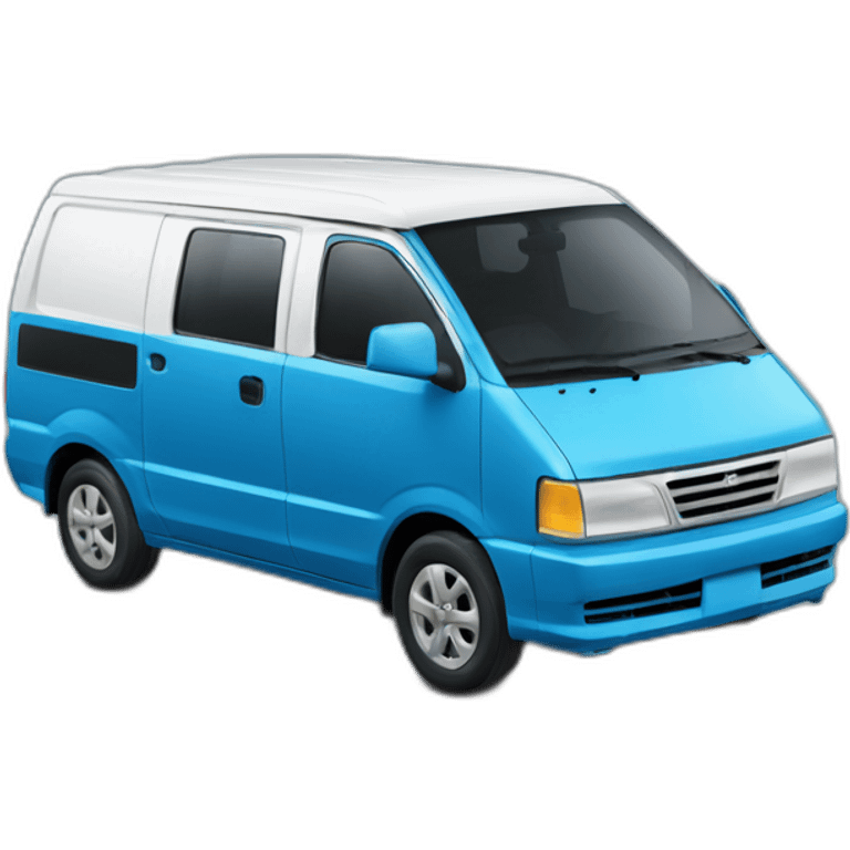 Suzuki Blue van go to Guadalajara emoji