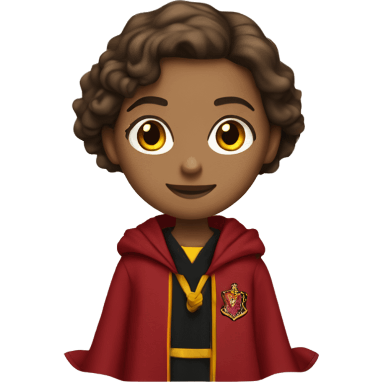 Hermione Granger wearing her Hogwarts Gryffindor Robe  emoji