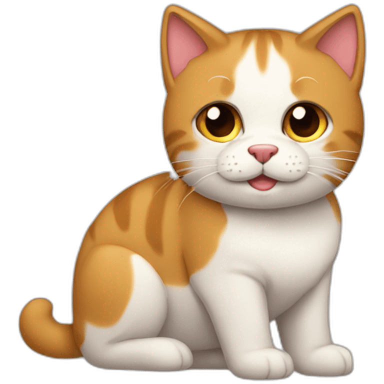 Gato con perro emoji