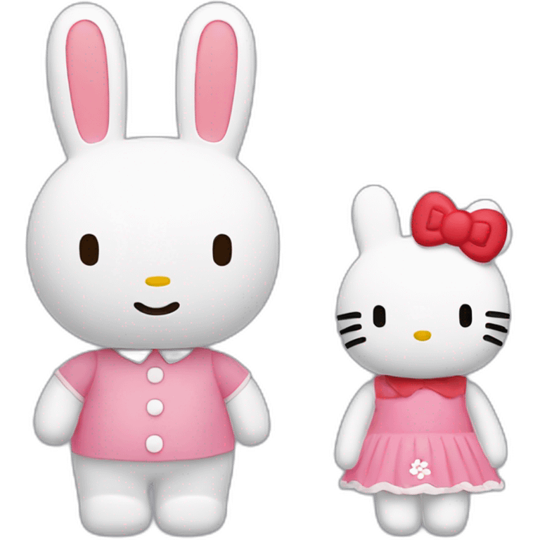 Miffy and Hello kitty emoji