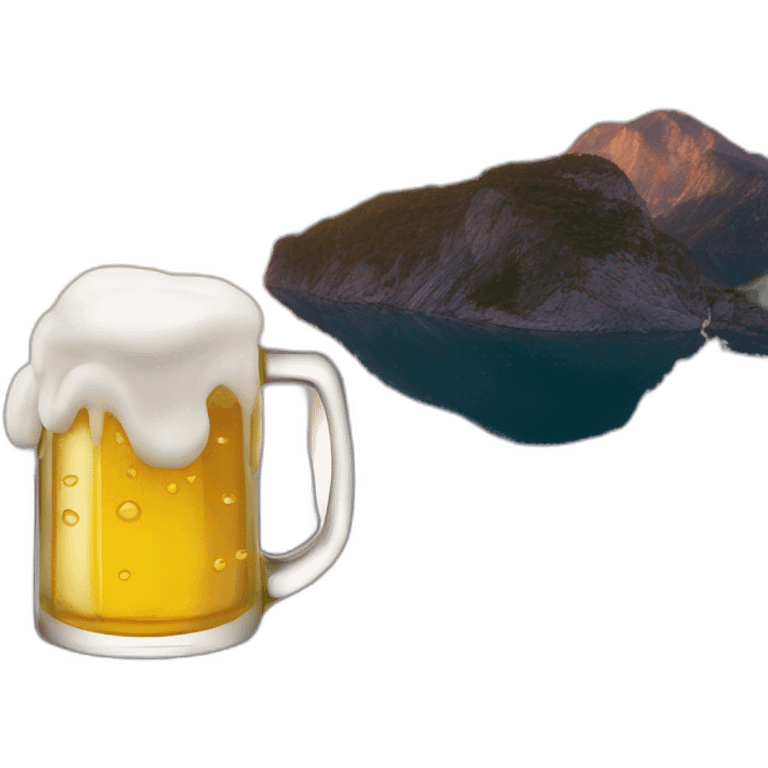 Cœur avec une bière emoji