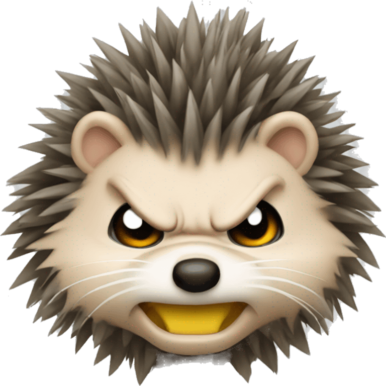 Angry hedgehog clear emoji