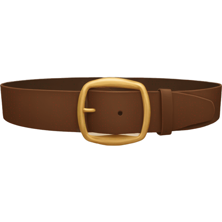 the belt is brown emoji