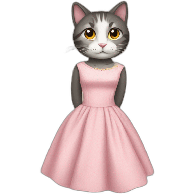 Cat in a dress emoji