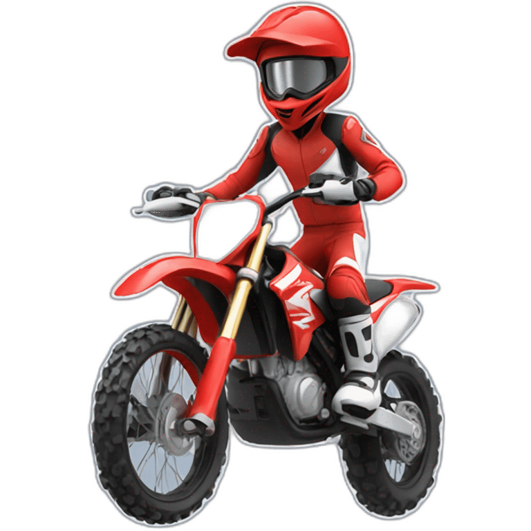 moto-cross-rouge emoji