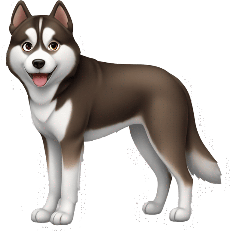 Husky, brown emoji