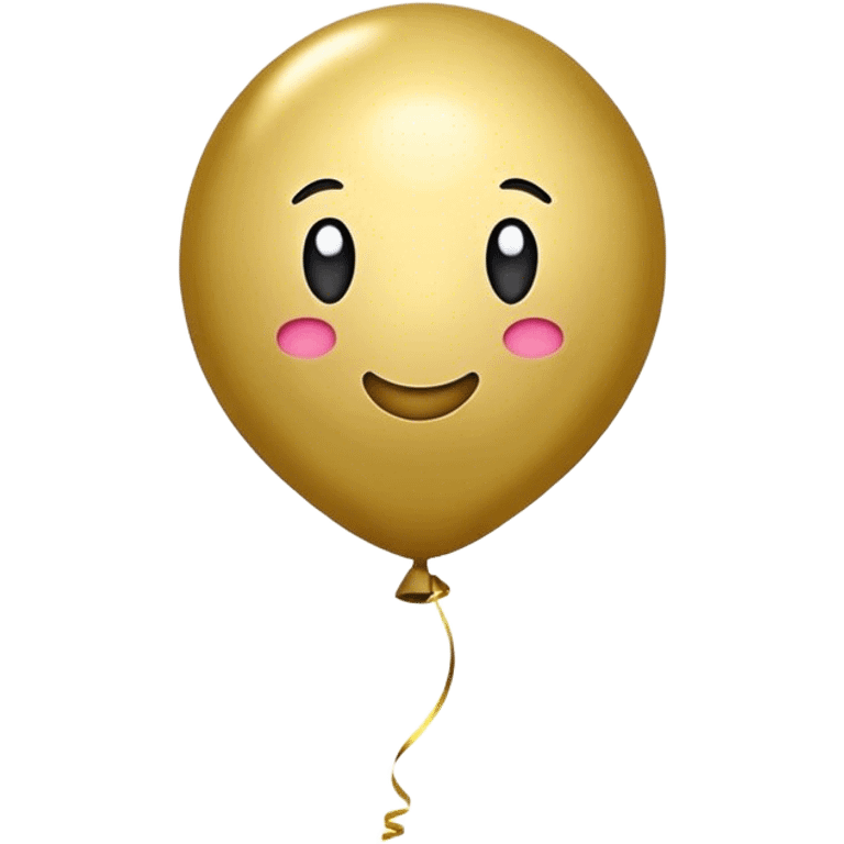 Gold birthday 16 ballon  emoji