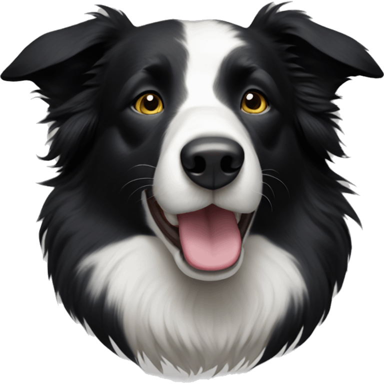 All black border collie emoji