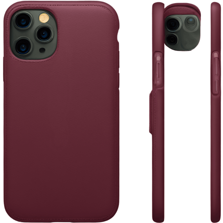 iphone 14 pro with burgundy case emoji