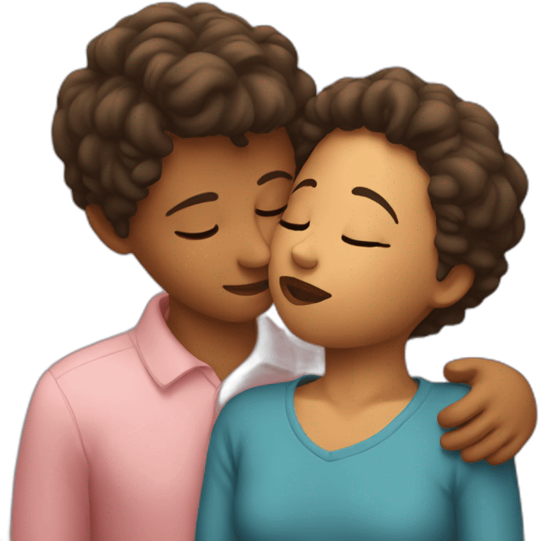 Son kissing mom emoji