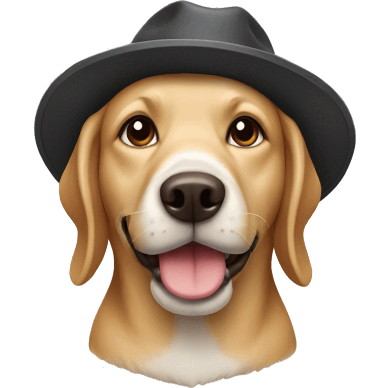 dog with  hat emoji