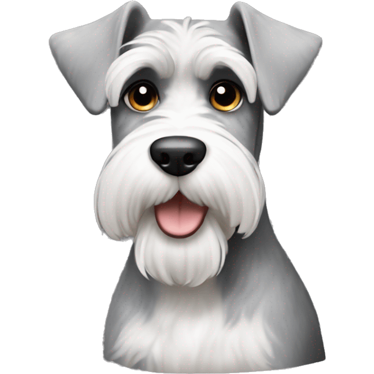 Dog schnauzer white  emoji