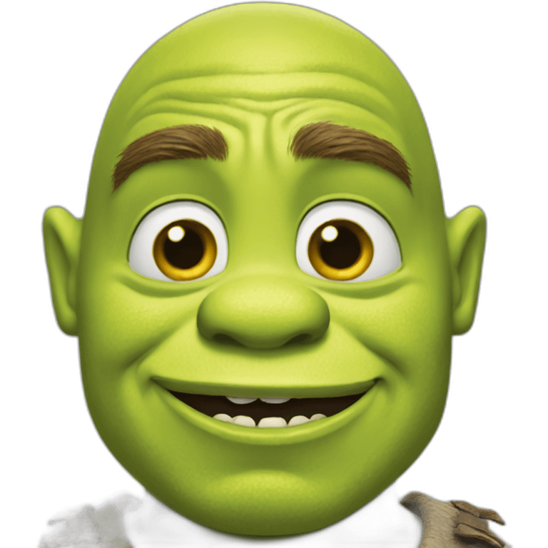 shrek parying emoji