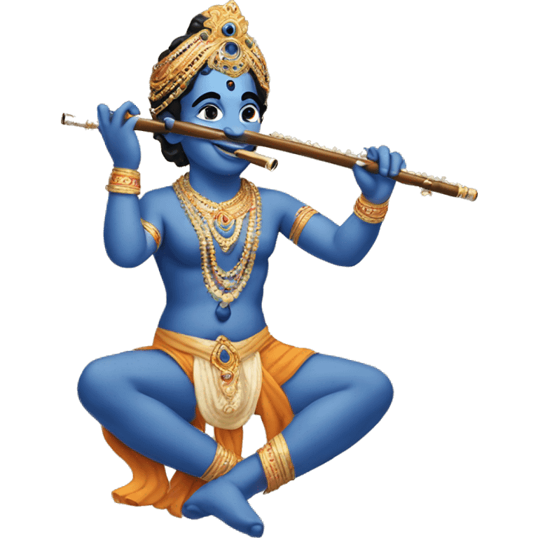  Krishna with flute emoji