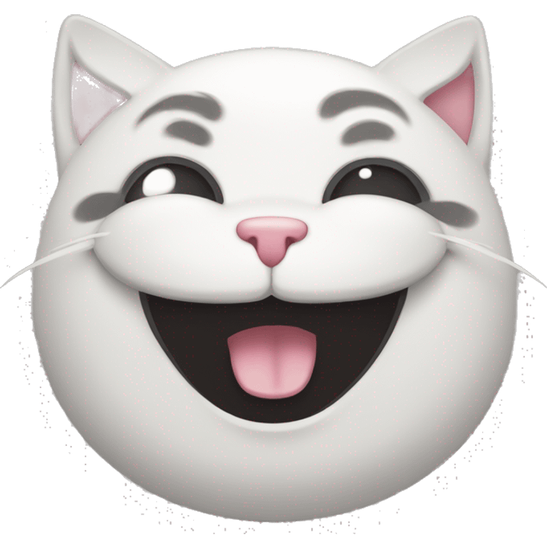 head persa cat smilling happy face emoji