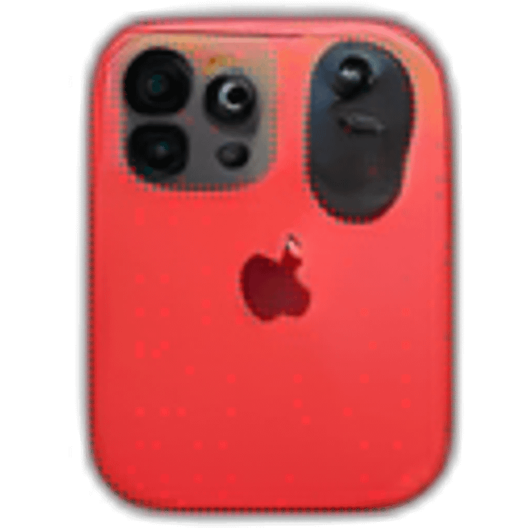 red iPhone 13 from the back emoji