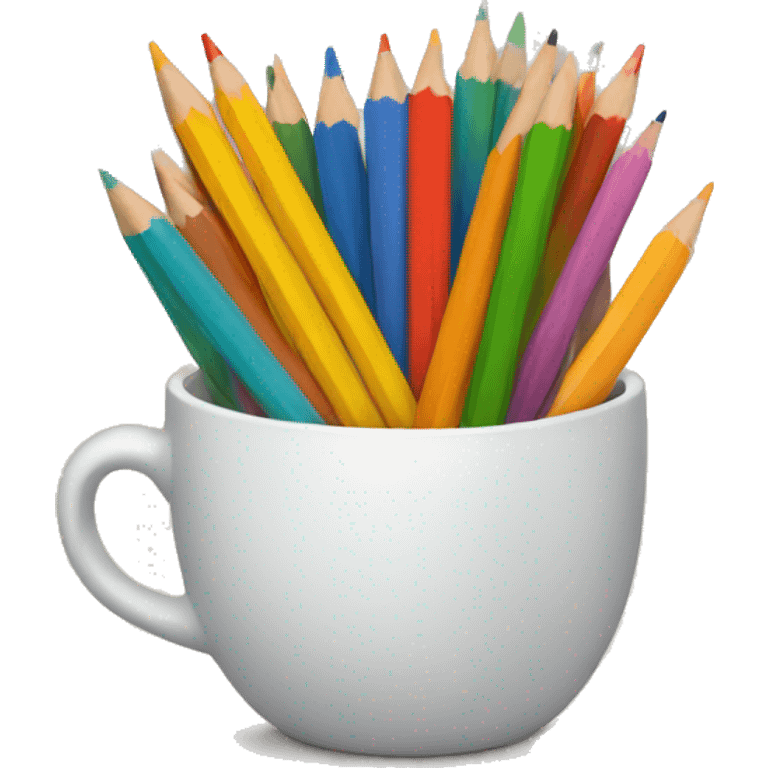 A cup full of pencils  emoji