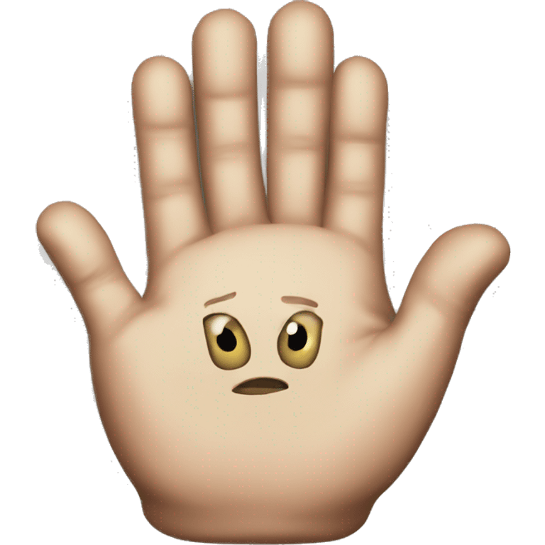 Triangle shap hand person emoji