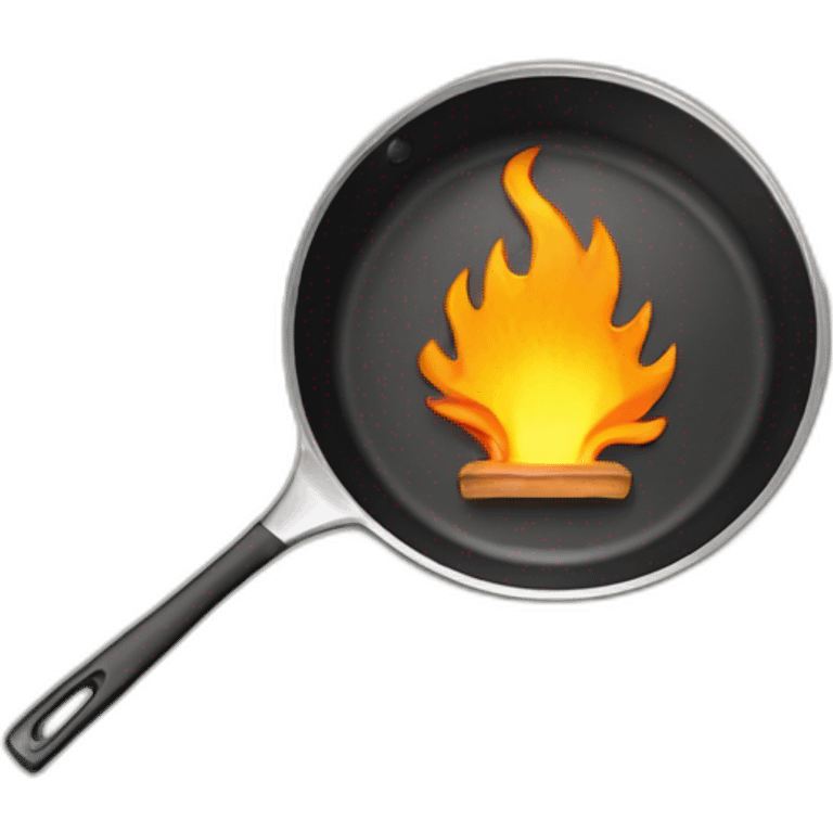 flaming hardware in a frying pan emoji