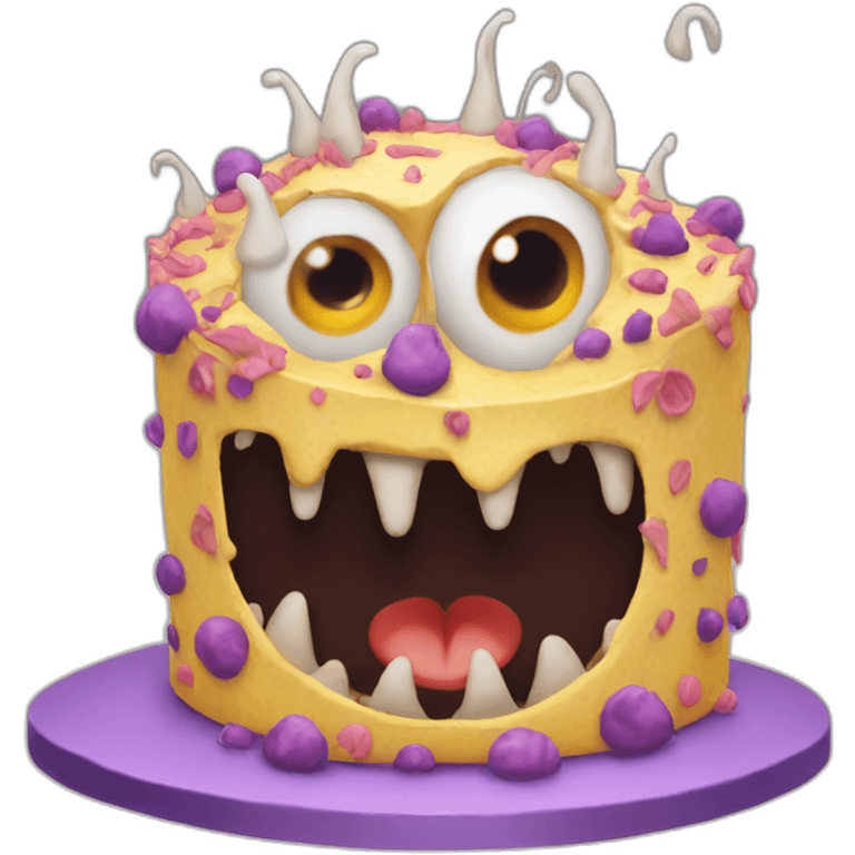 Monster cake emoji