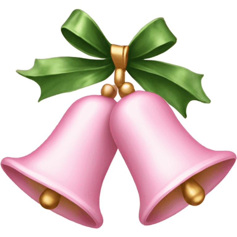 Light pink Christmas bells emoji