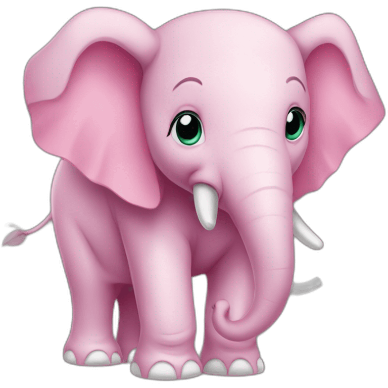 un éléphant rose emoji