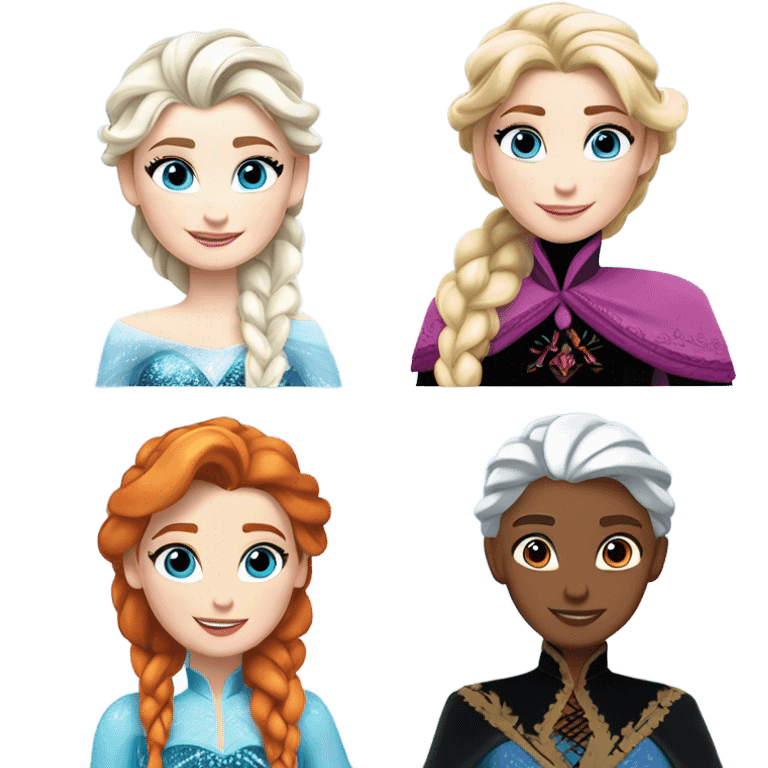 Elsa and Anna emoji