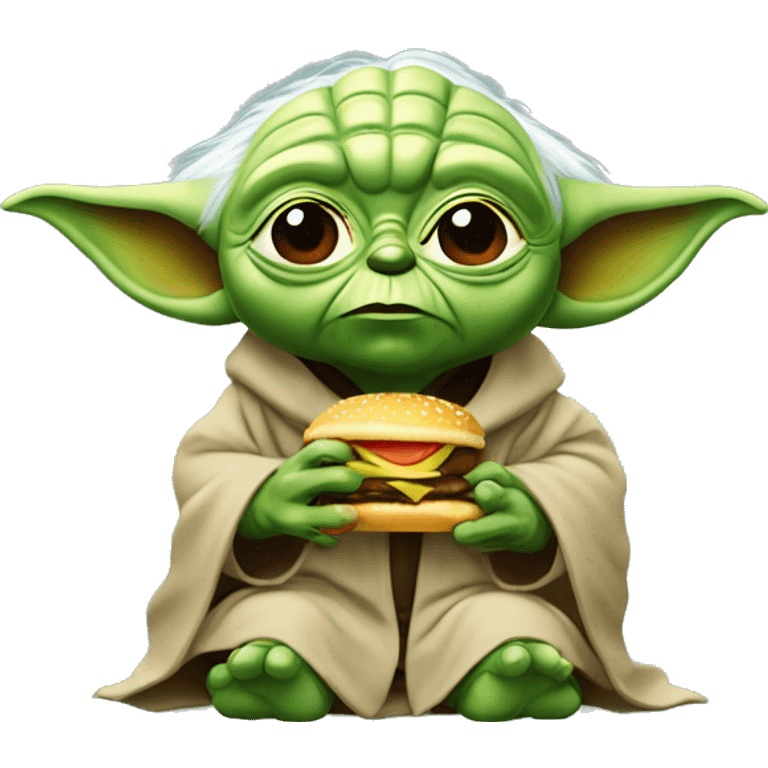 yoda qui mange Mc Do emoji