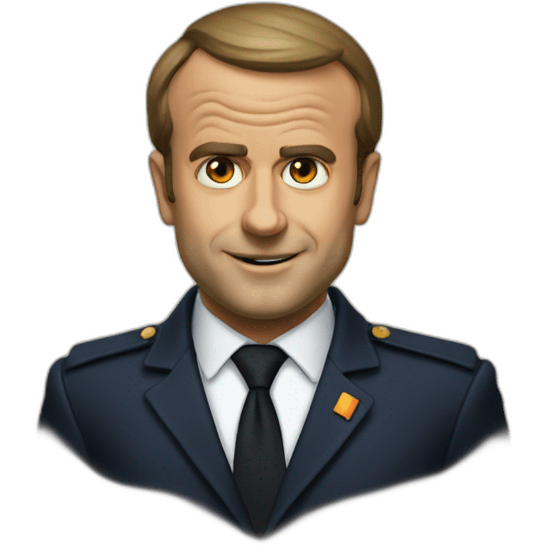 Visage de Macron halloween peur emoji