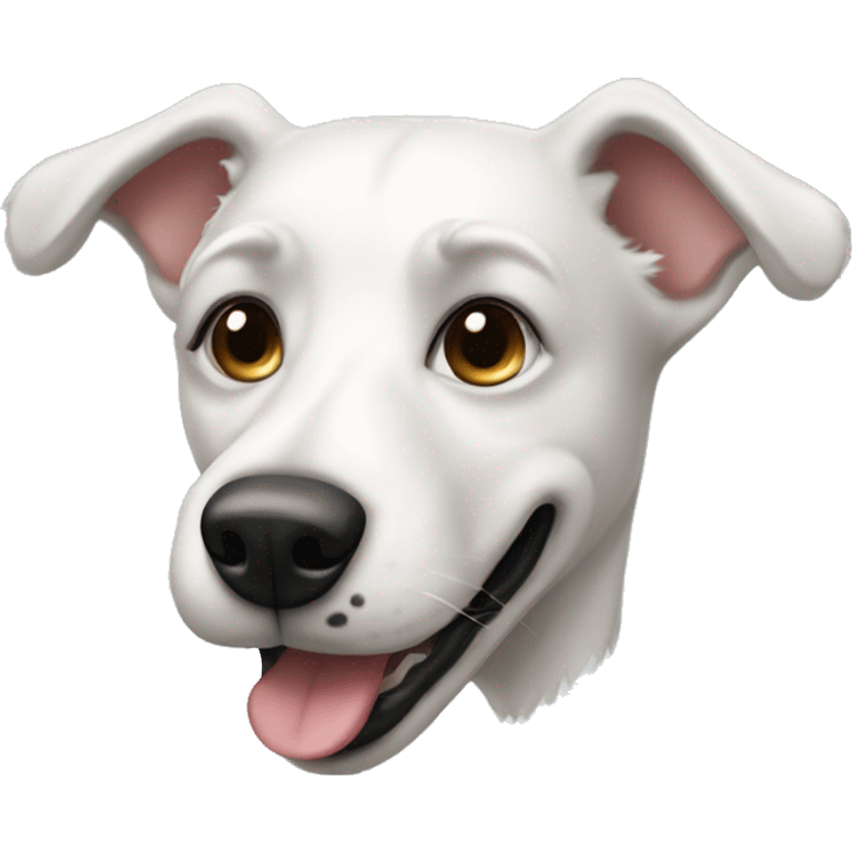 white mongrel dog  emoji