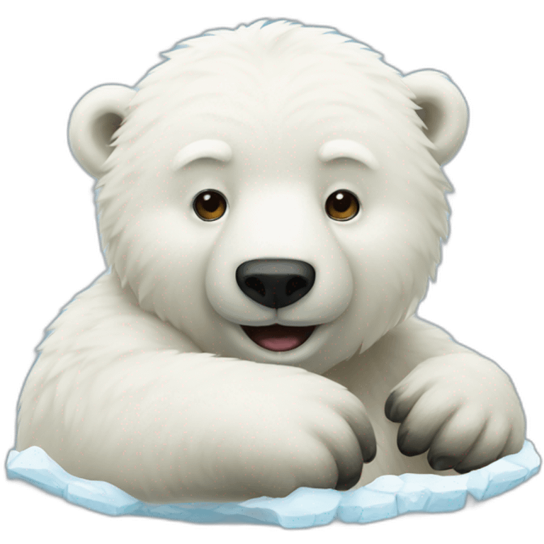 polar bear party emoji