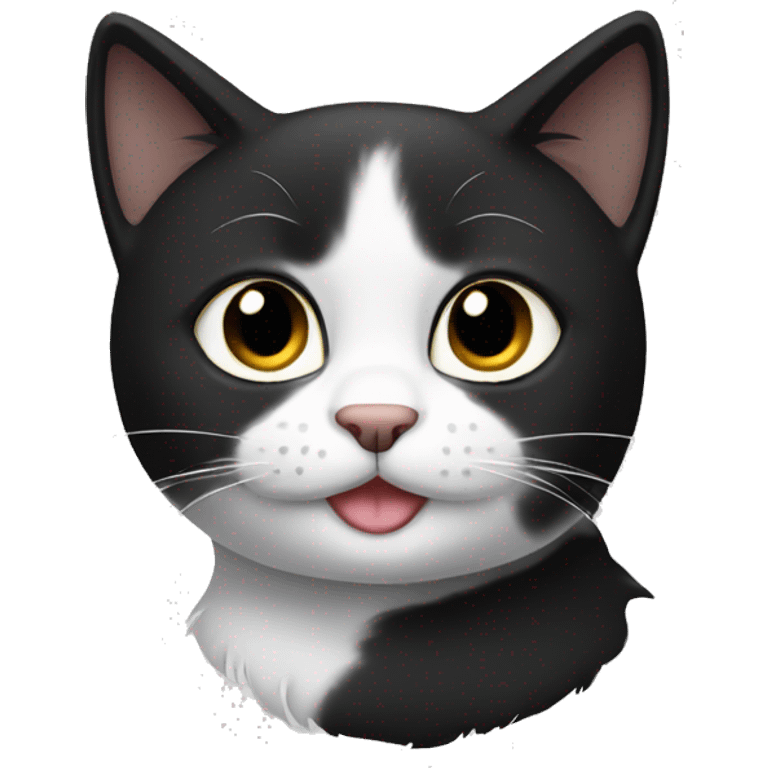 White-black cat emoji