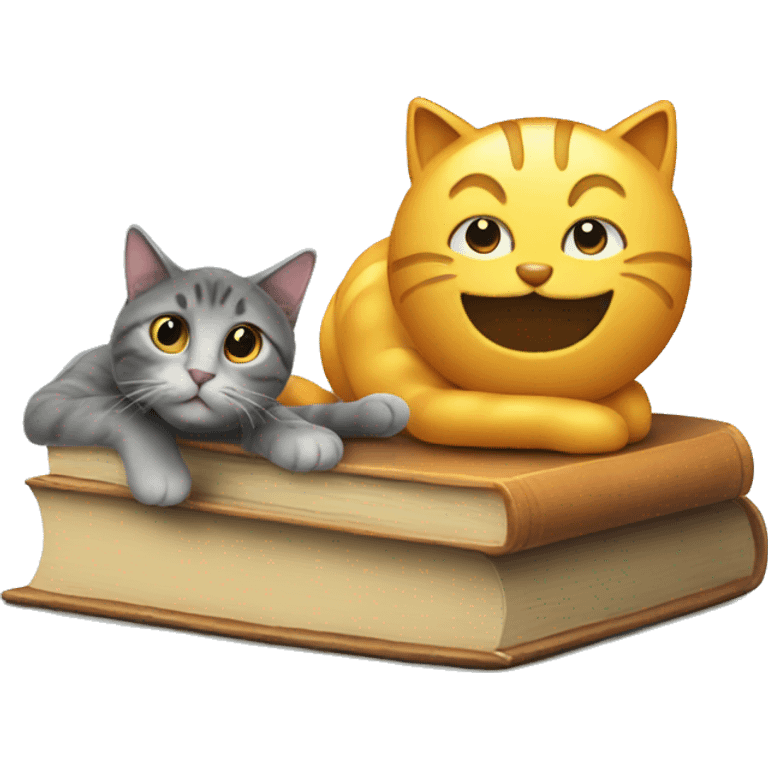 Book and cat emoji