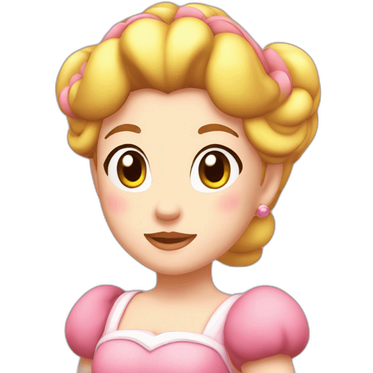 Princess Peach pigtails emoji