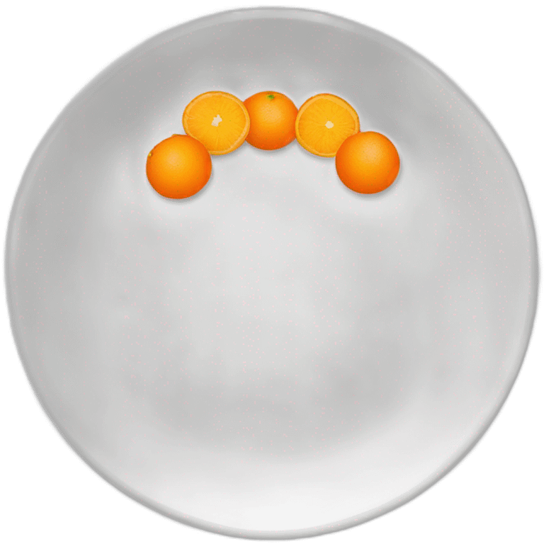 plate with two orange semicircles in the upper and down side  emoji