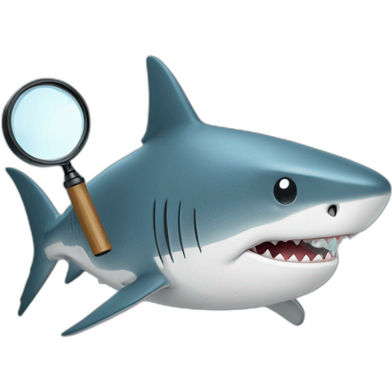 shark with magnifying glass emoji