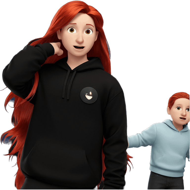 girl and boy with red hair emoji